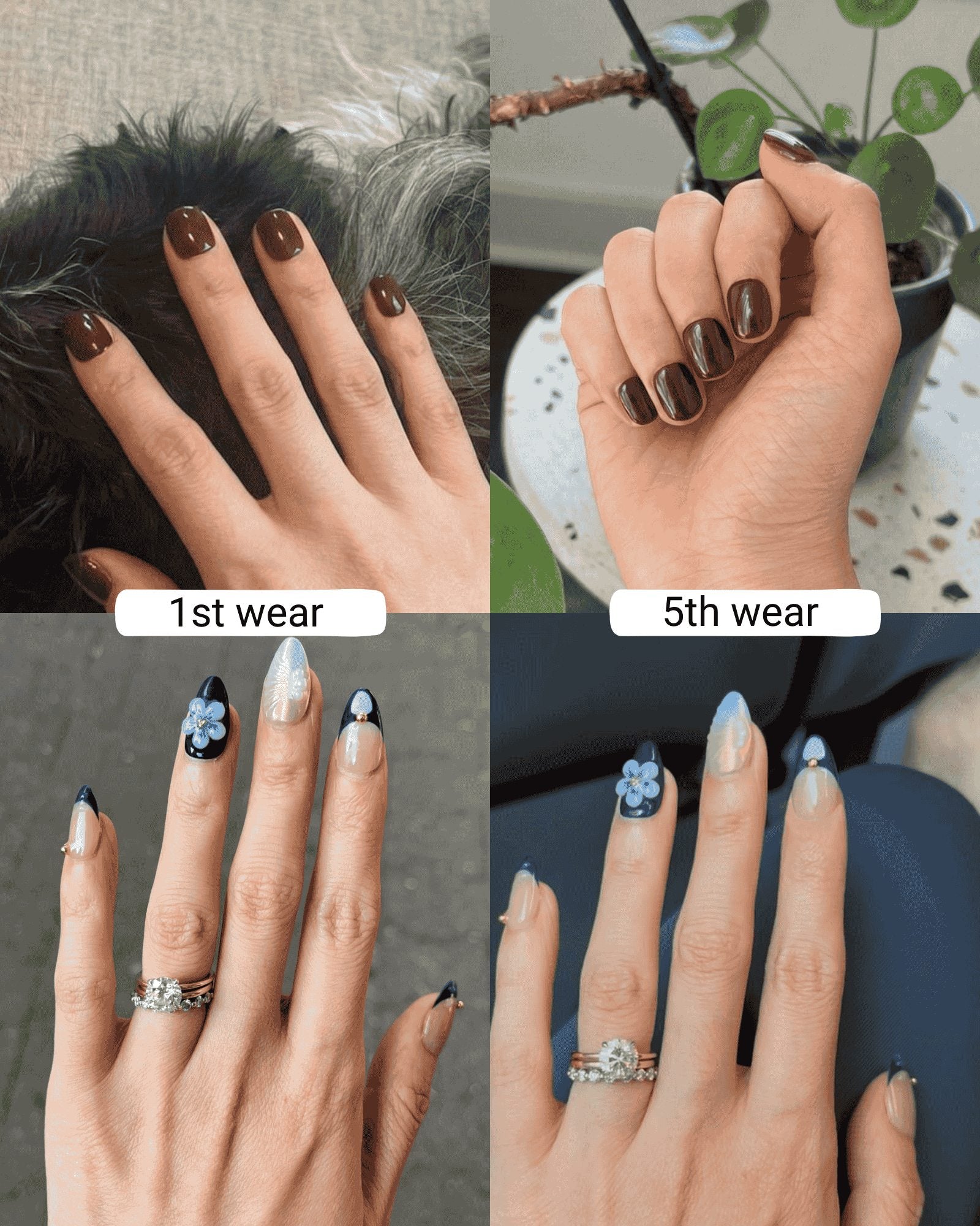 Mint Cat Eye Press Ons