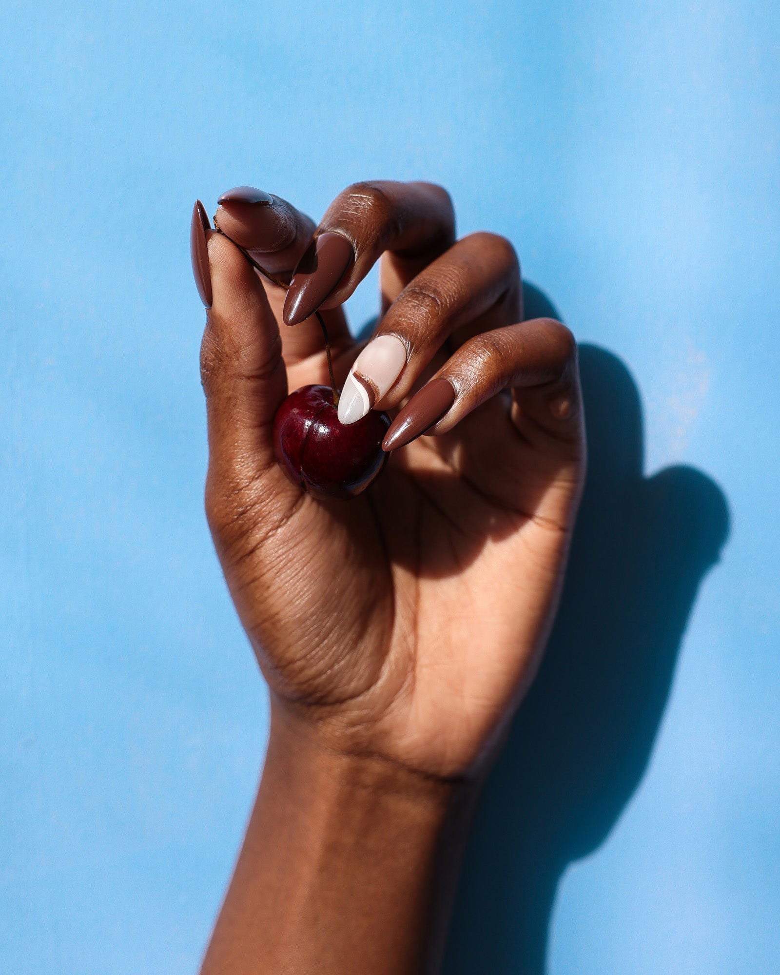 Chocolate Swirl Press On Nails - Vennier -