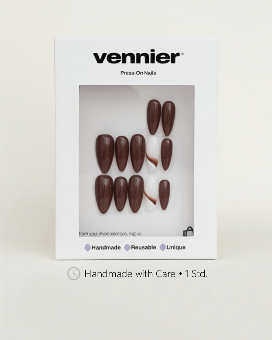 Chocolate Swirl Press Ons