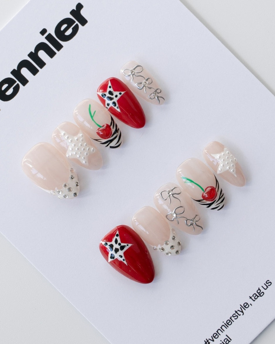 Cherry Crush 3D Press Ons