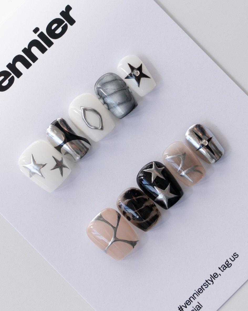 Steel Star 3D Press Ons