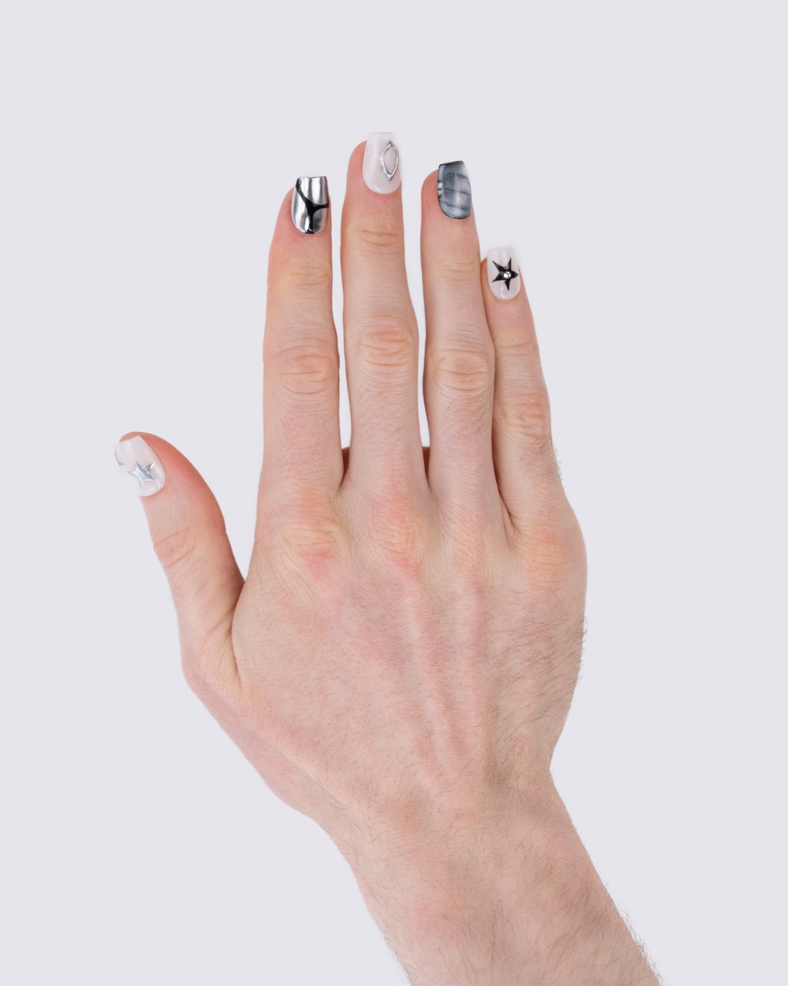 Steel Star 3D Press Ons