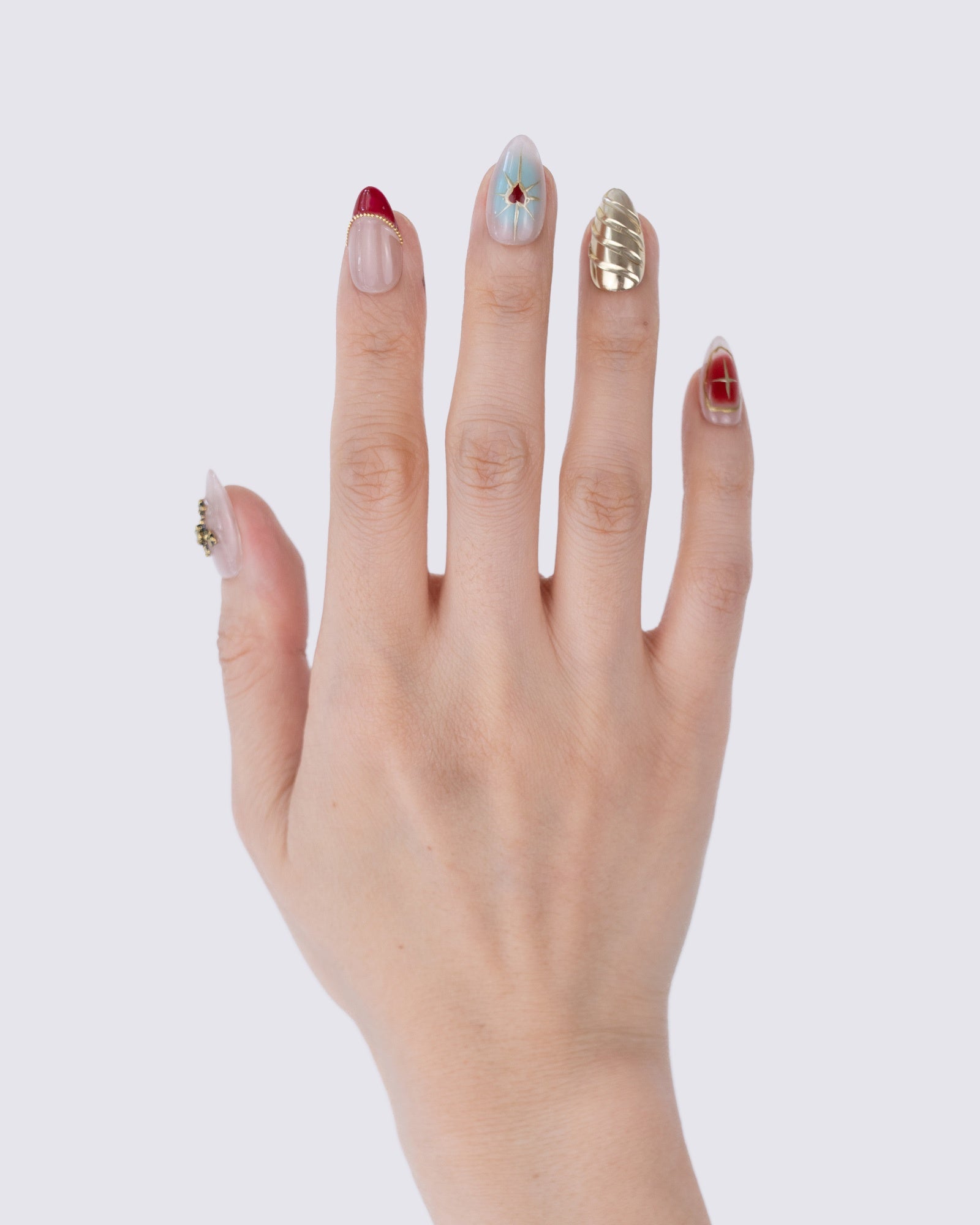 Golden Veil 3D Press Ons