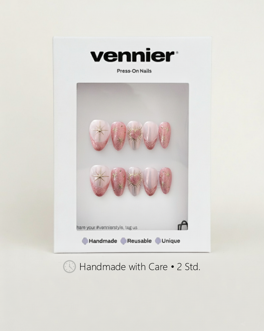 Rose Galaxy 3D Press Ons