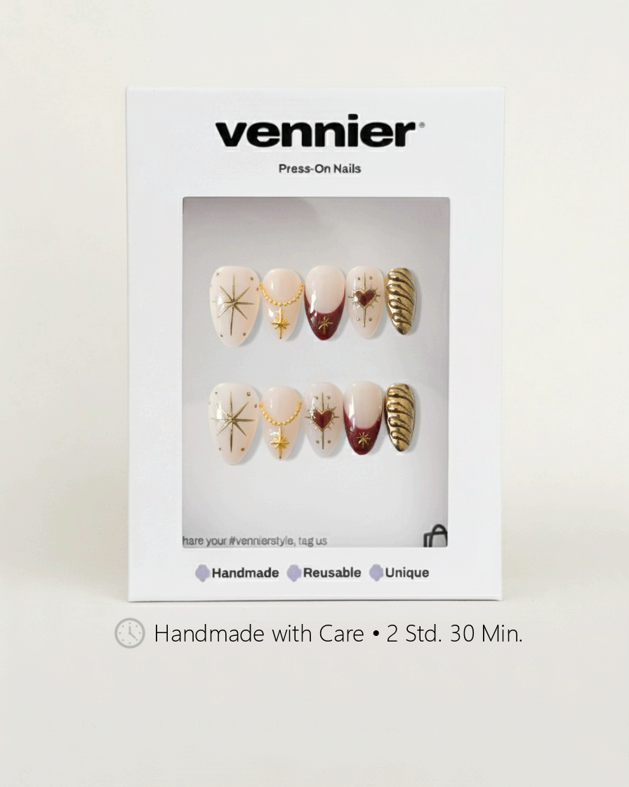 Royal Heart 3D Press Ons