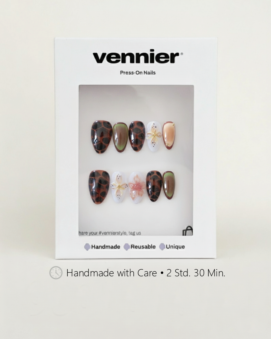 Tortoise Bloom 3D Press Ons