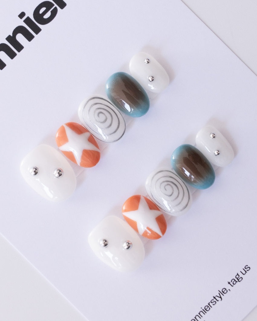 Captain Star 3D Press Ons