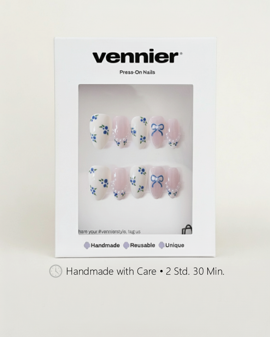 Porcelain Ribbon 3D Press Ons