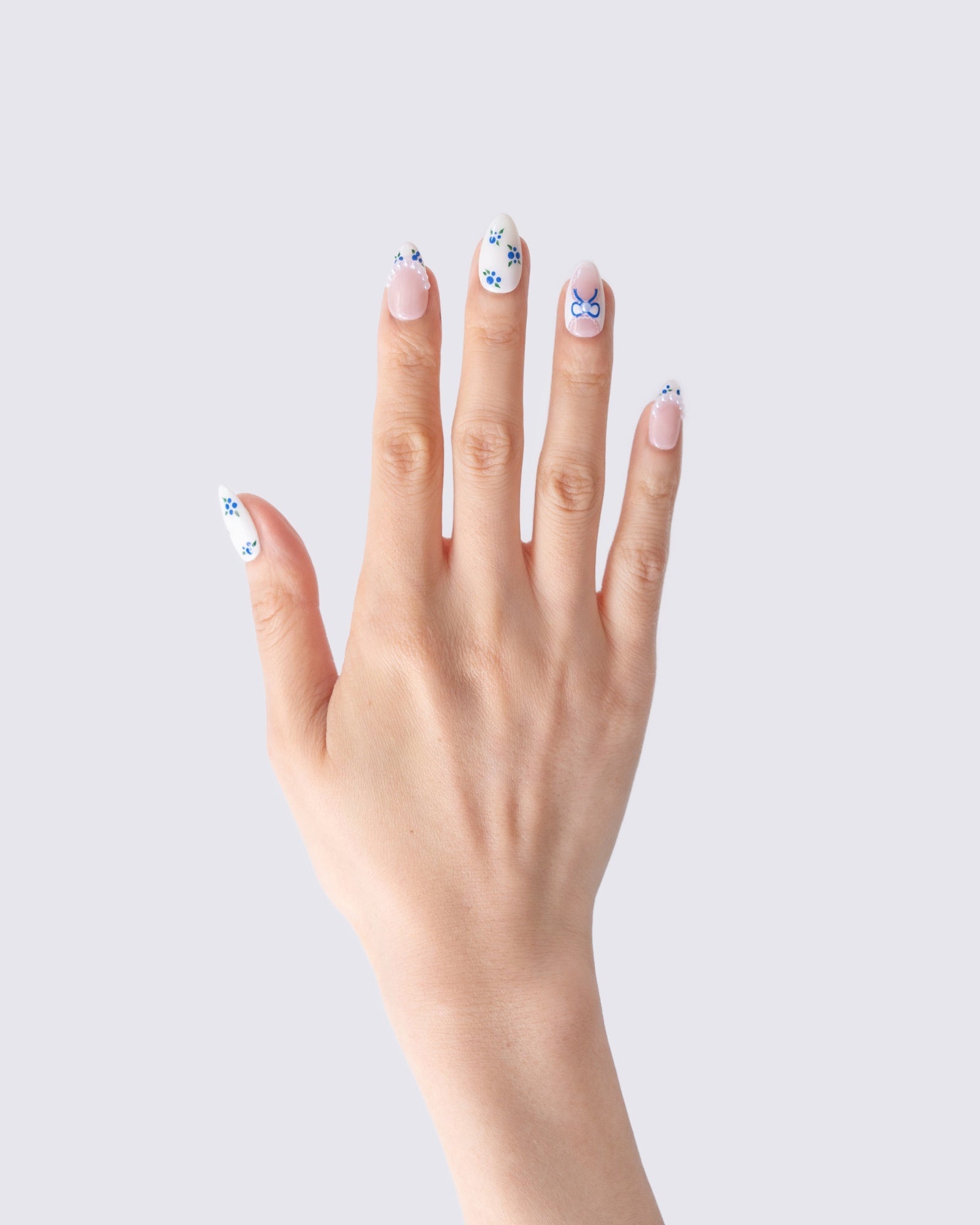 Porcelain Ribbon 3D Press Ons