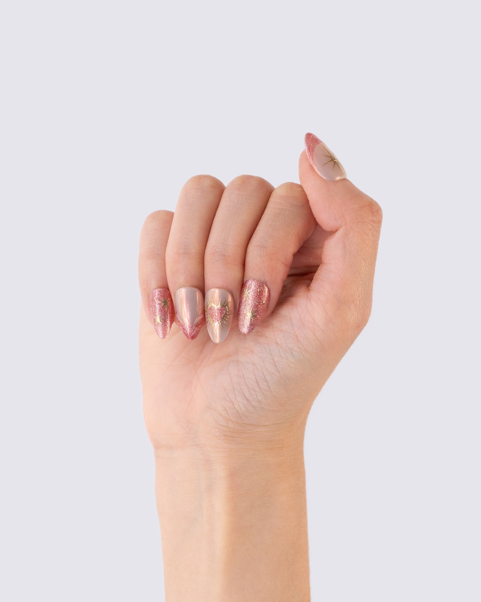 Rose Galaxy 3D Press Ons