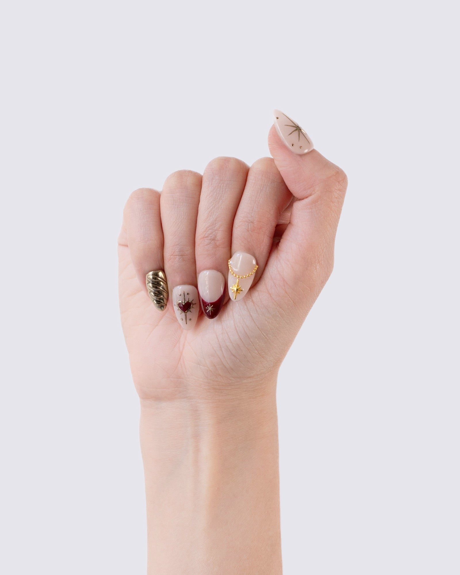 Royal Heart 3D Press Ons