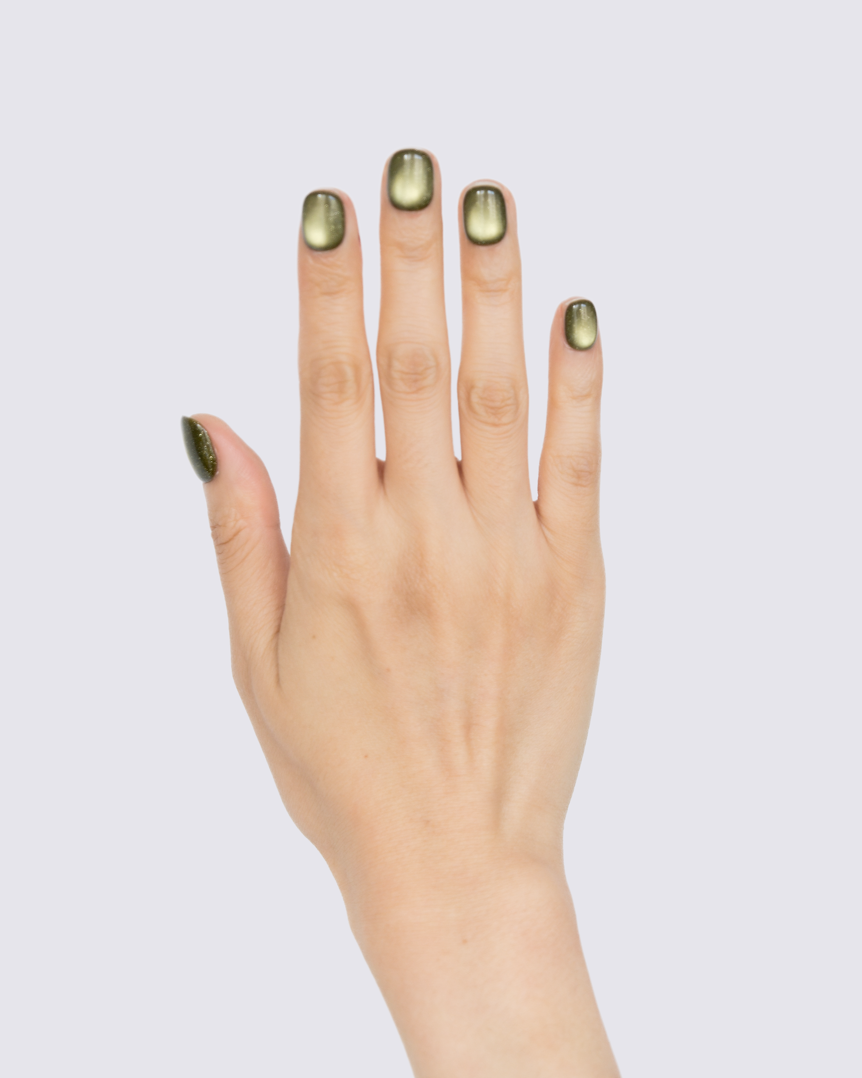 Olive Cat Eye Press Ons