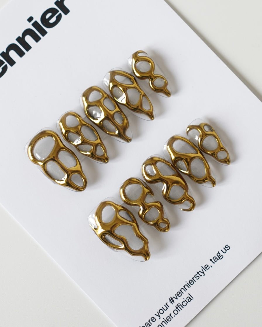 Liquid Gold 3D Press Ons