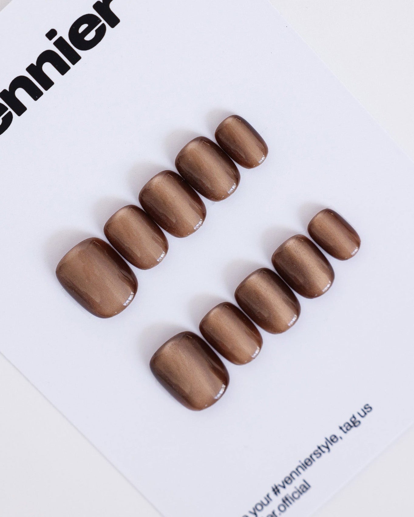 Golden Tea Cat Eye Press Ons