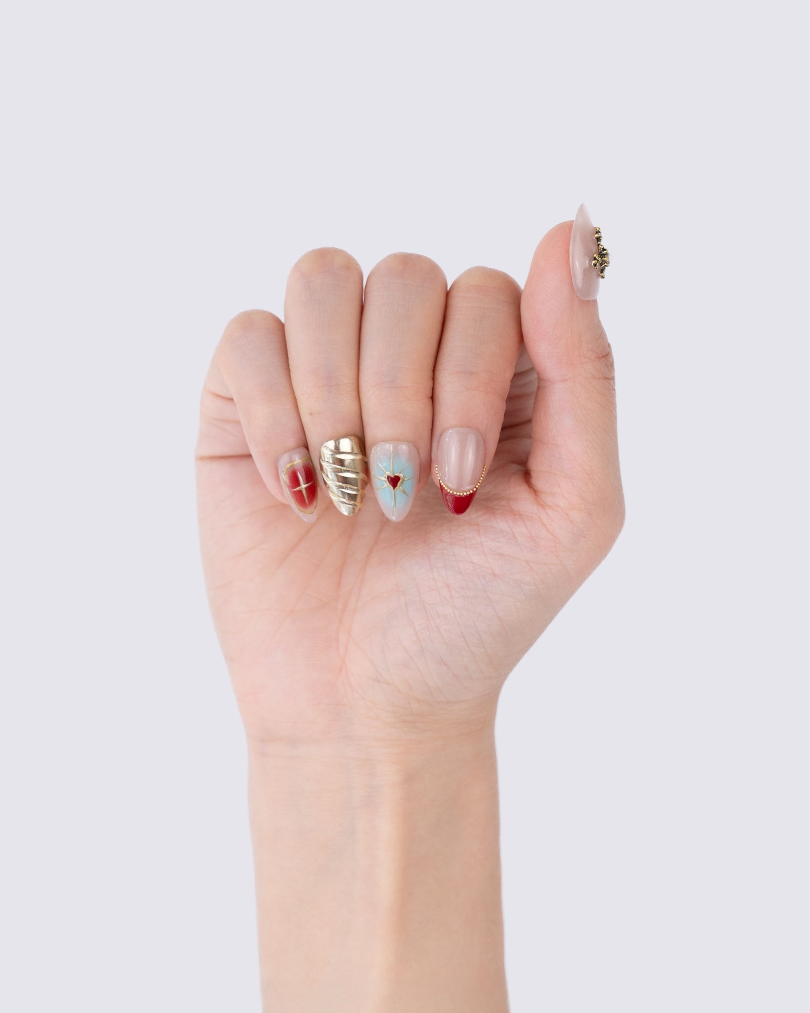 Golden Veil 3D Press Ons