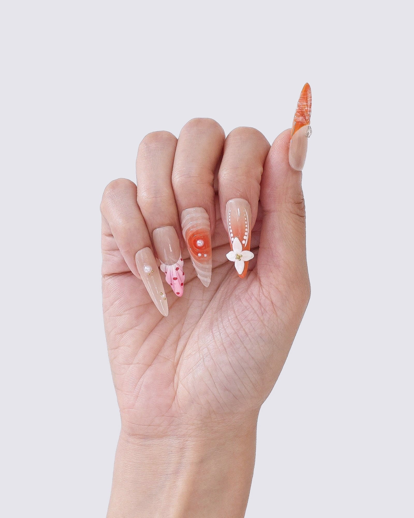 Tropical Bloom 3D Press Ons