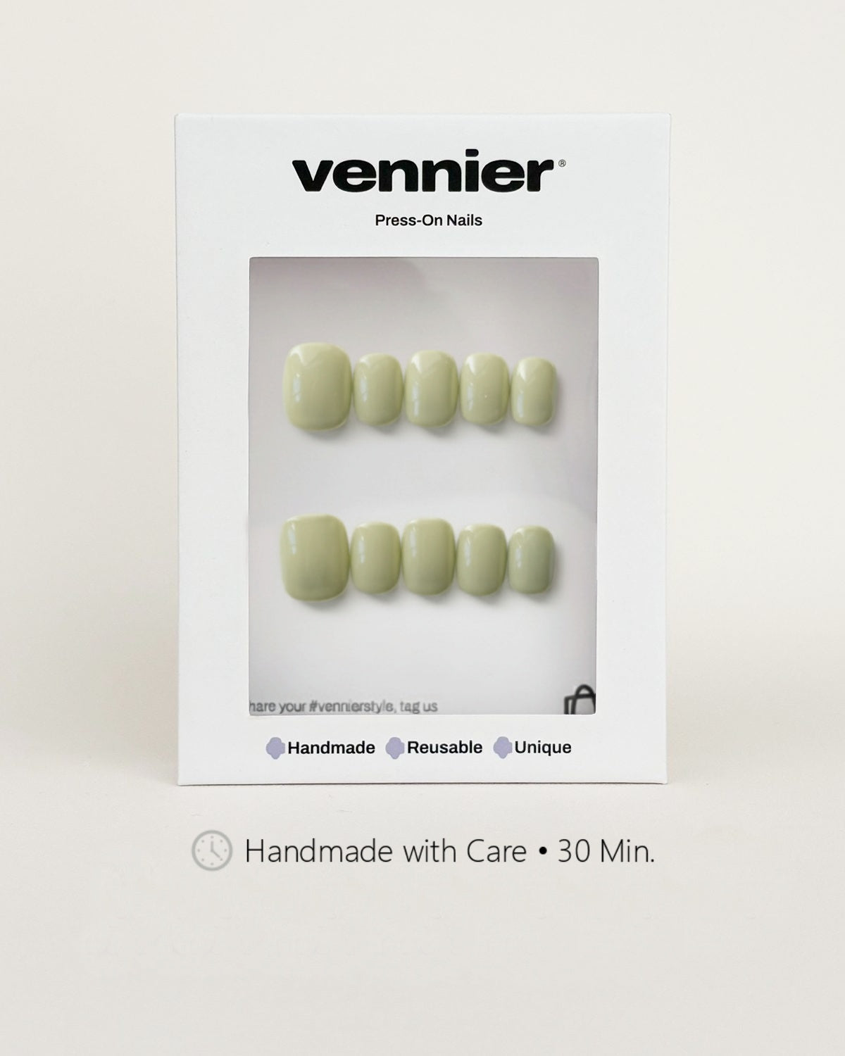 Pastel Matcha Press Ons