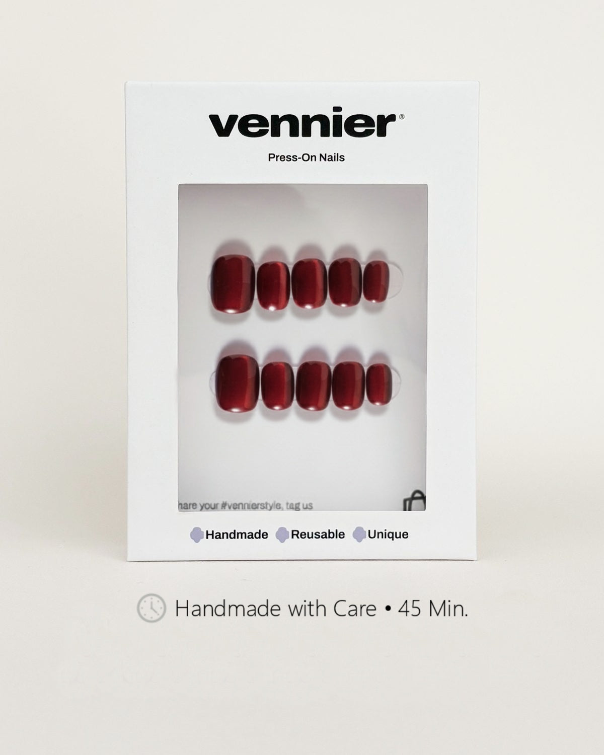 Ruby Flame Cat Eye Press Ons