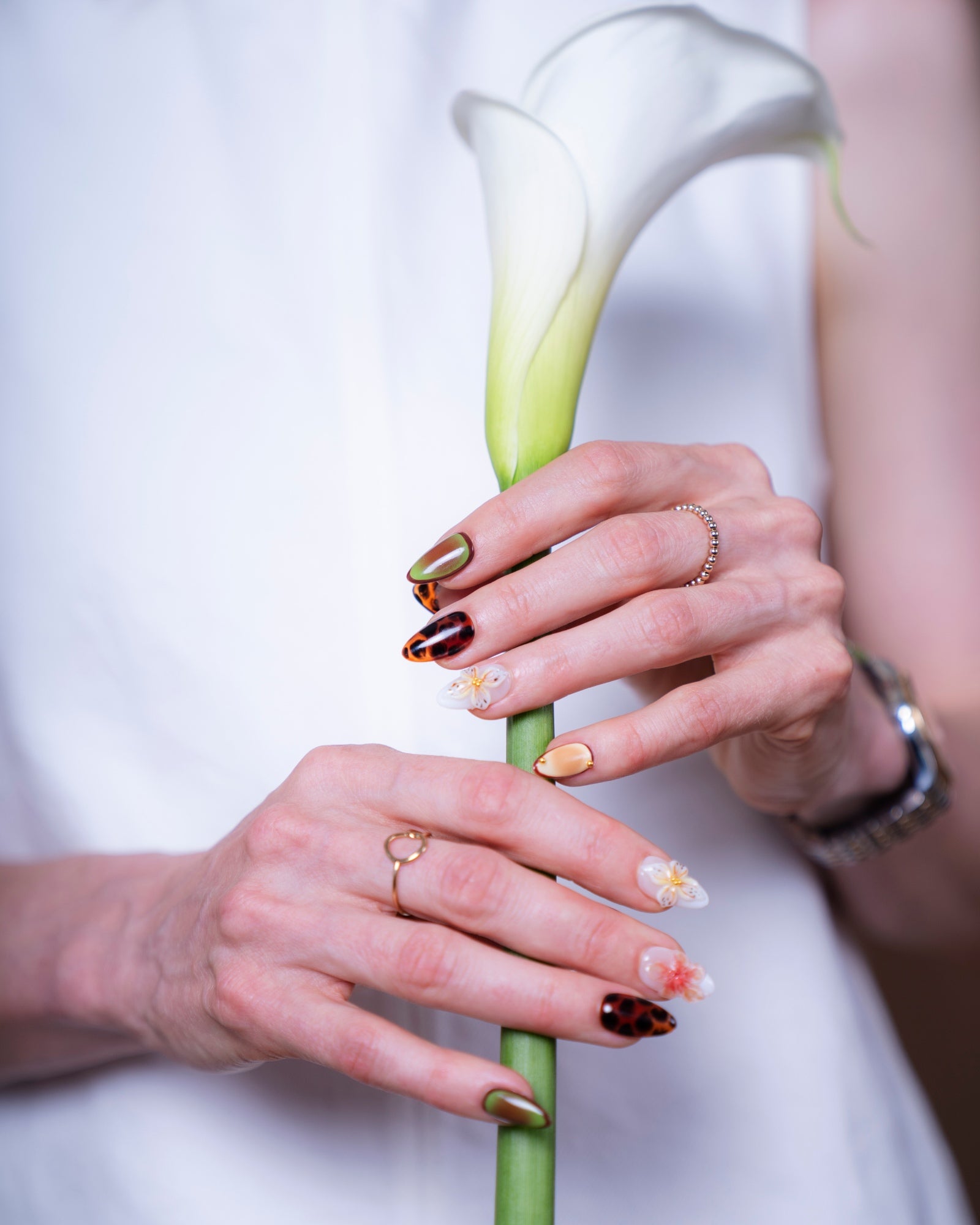 Tortoise Bloom 3D Press Ons