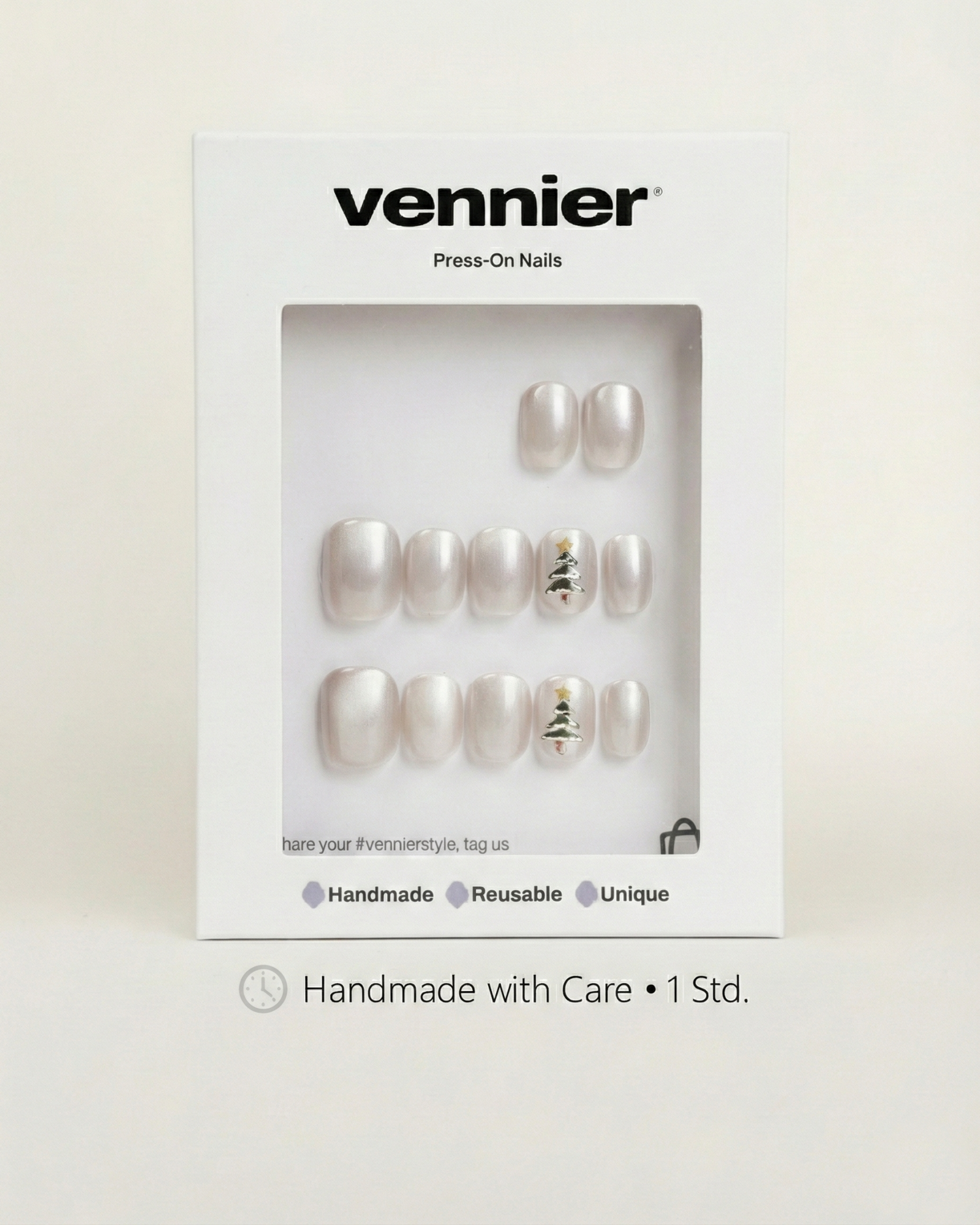 Frosted Noel Press Ons