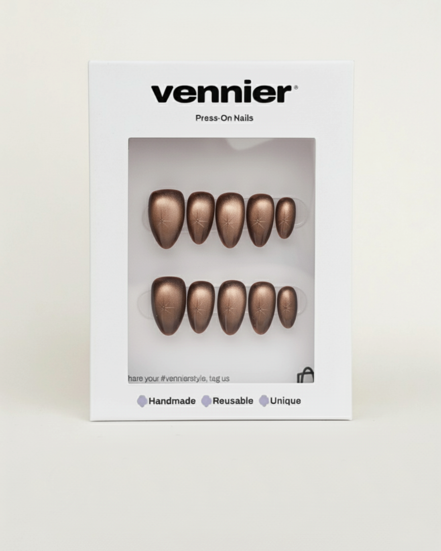 Chestnut Ember Press Ons