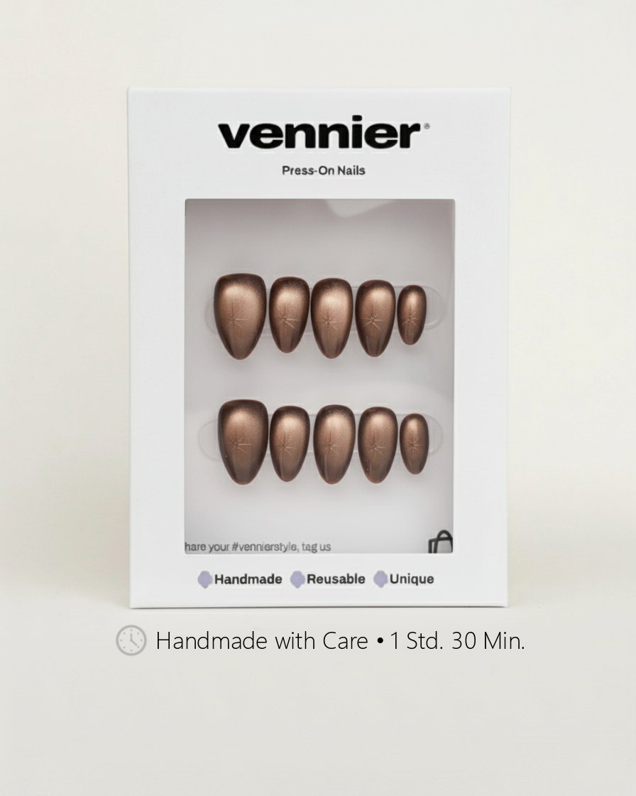 Chestnut Amber Press Ons