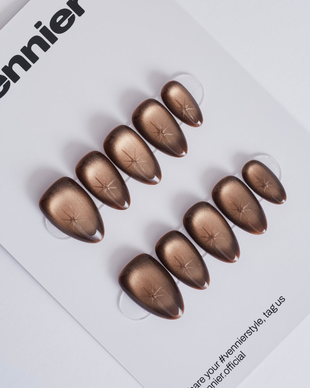 Chestnut Amber Press Ons