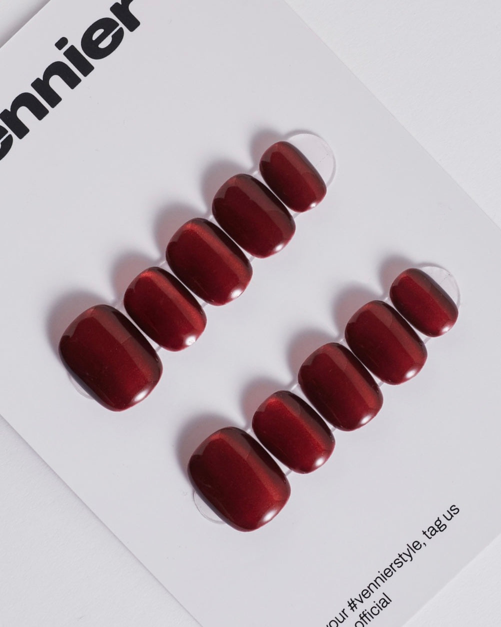 Ruby Flame Cat Eye Press Ons