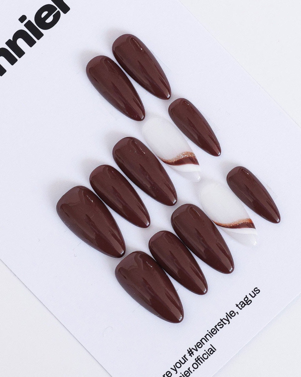 Chocolate Swirl Press Ons