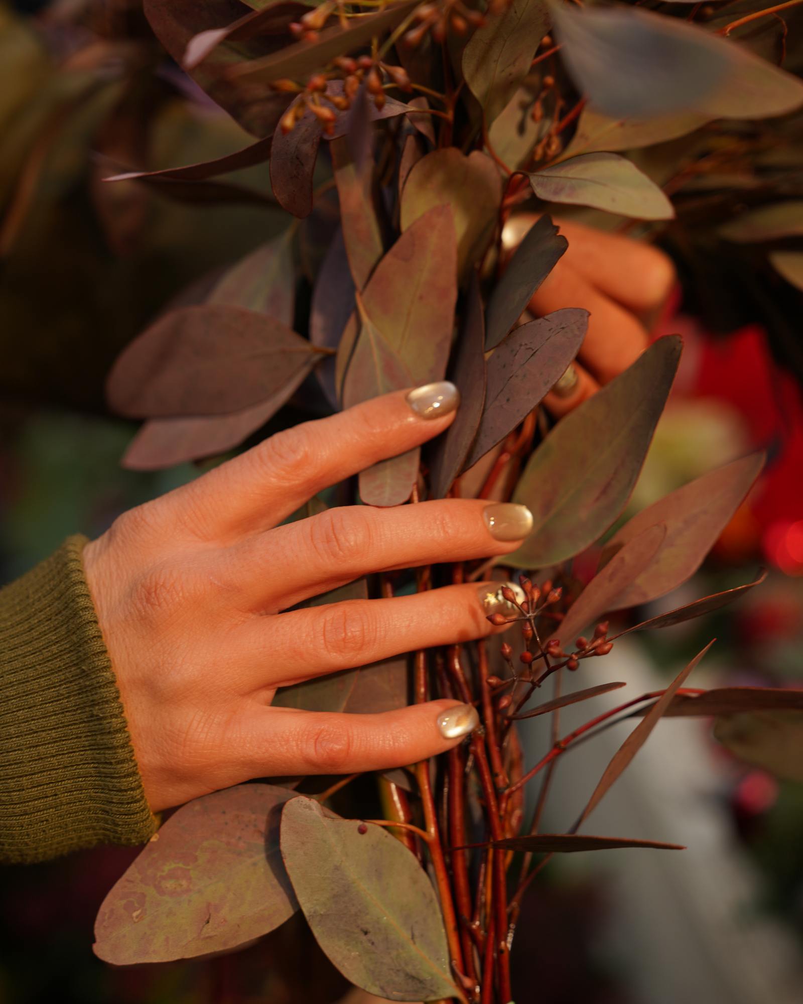 Frosted Noel Press On Nails