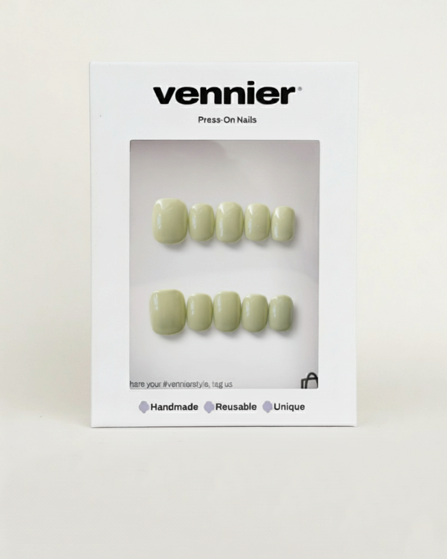 Pastel Matcha Press Ons