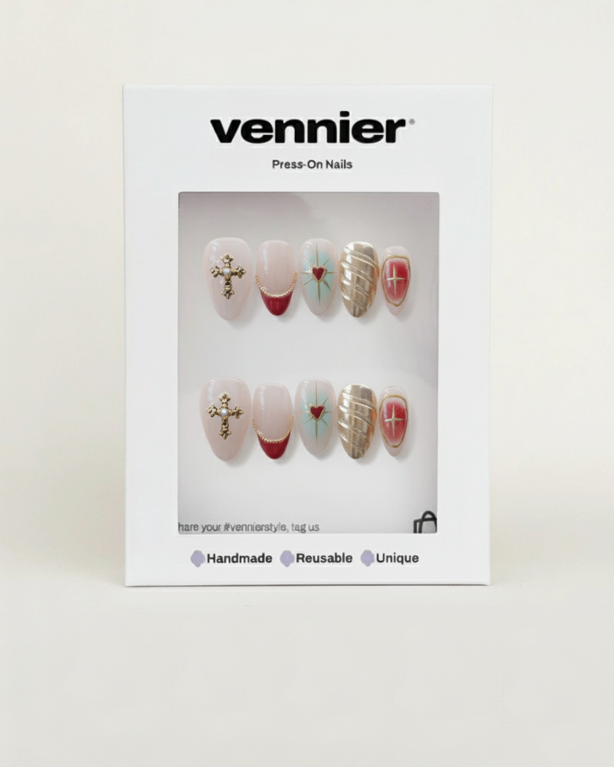 Golden Veil 3D Press Ons