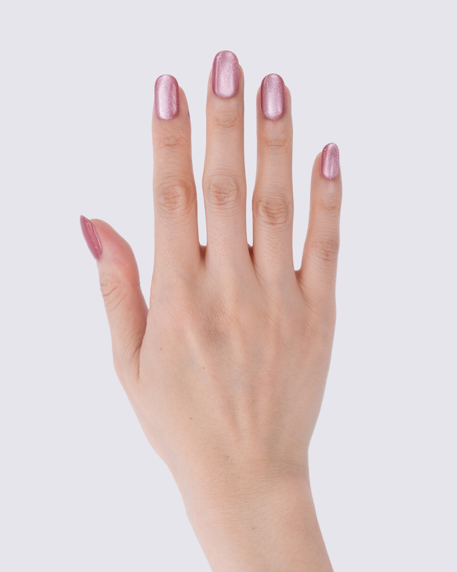 Rose Glimmer Cat Eye Press Ons