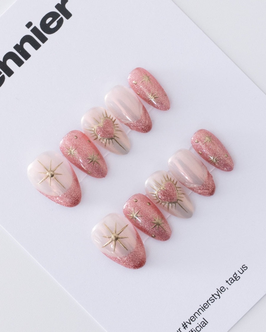 Rose Galaxy 3D Press Ons