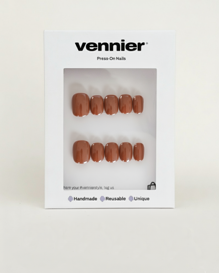 Caramel Chrome Press Ons