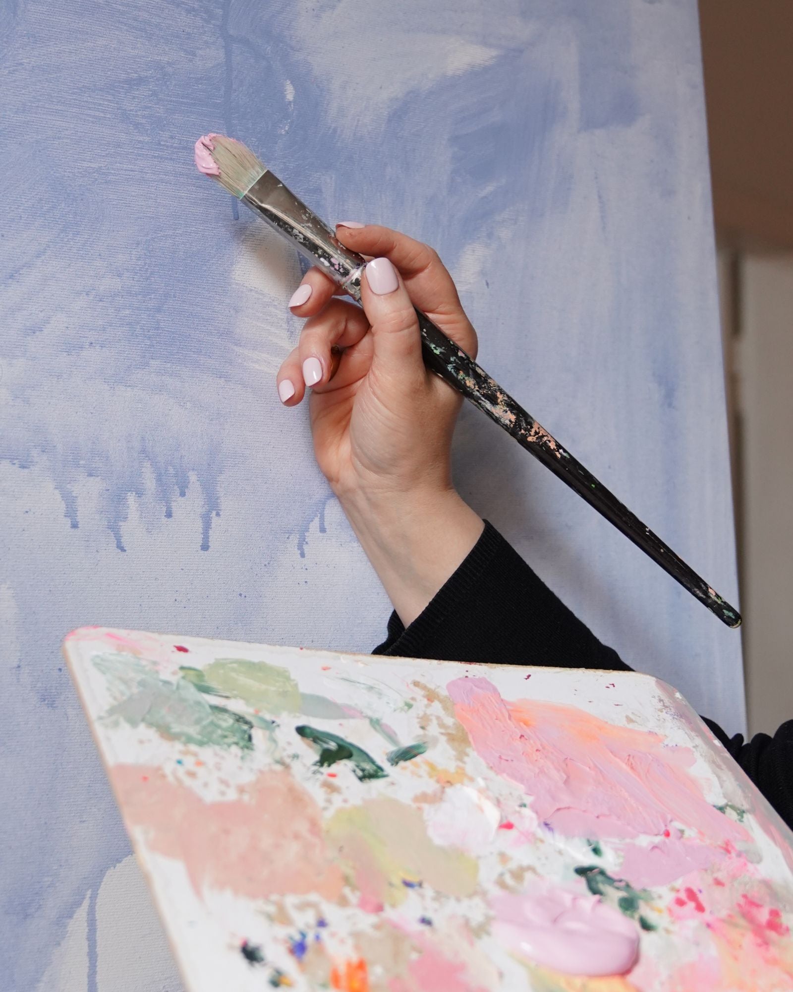 Rose Nude Press Ons