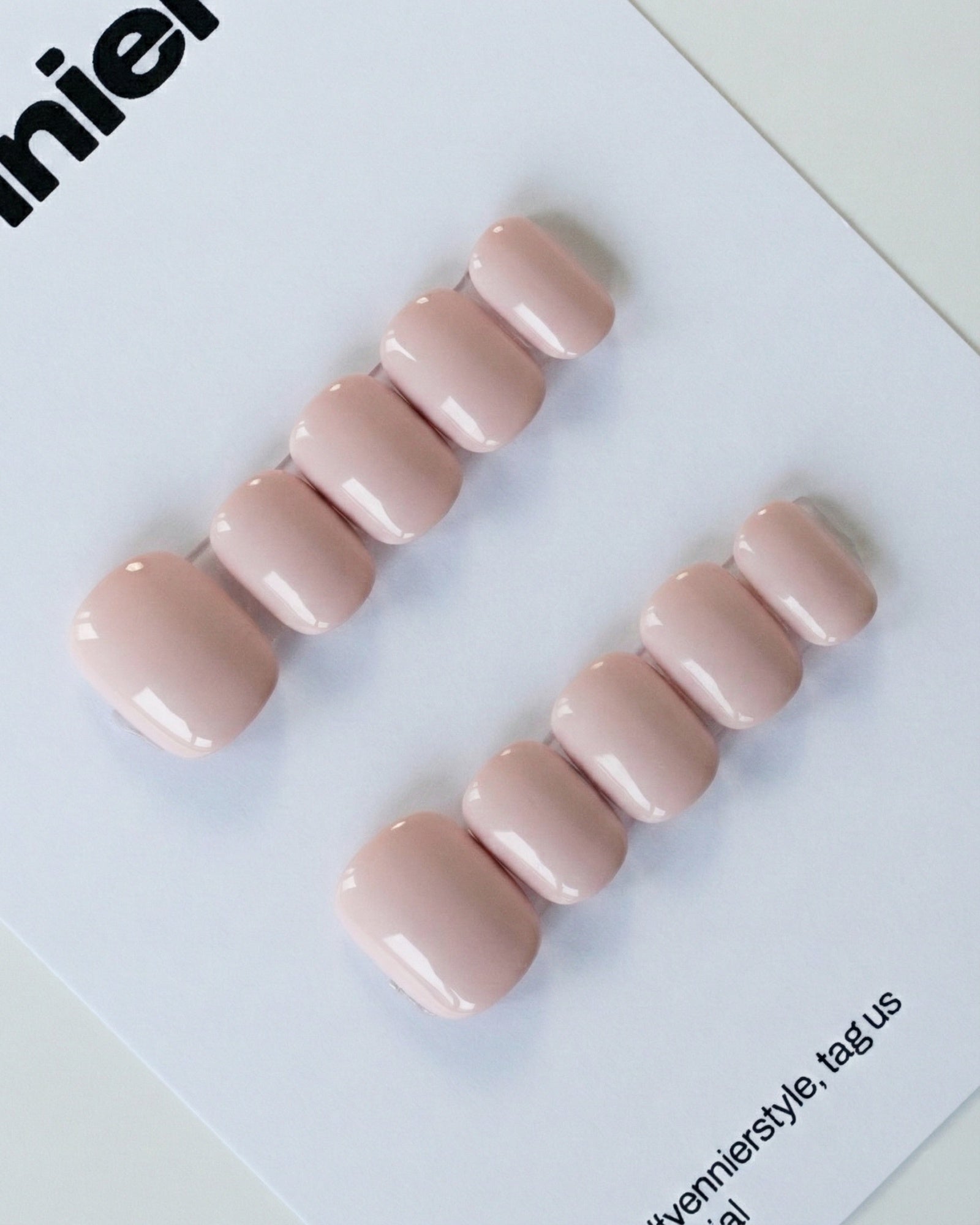 Rose Nude Press Ons