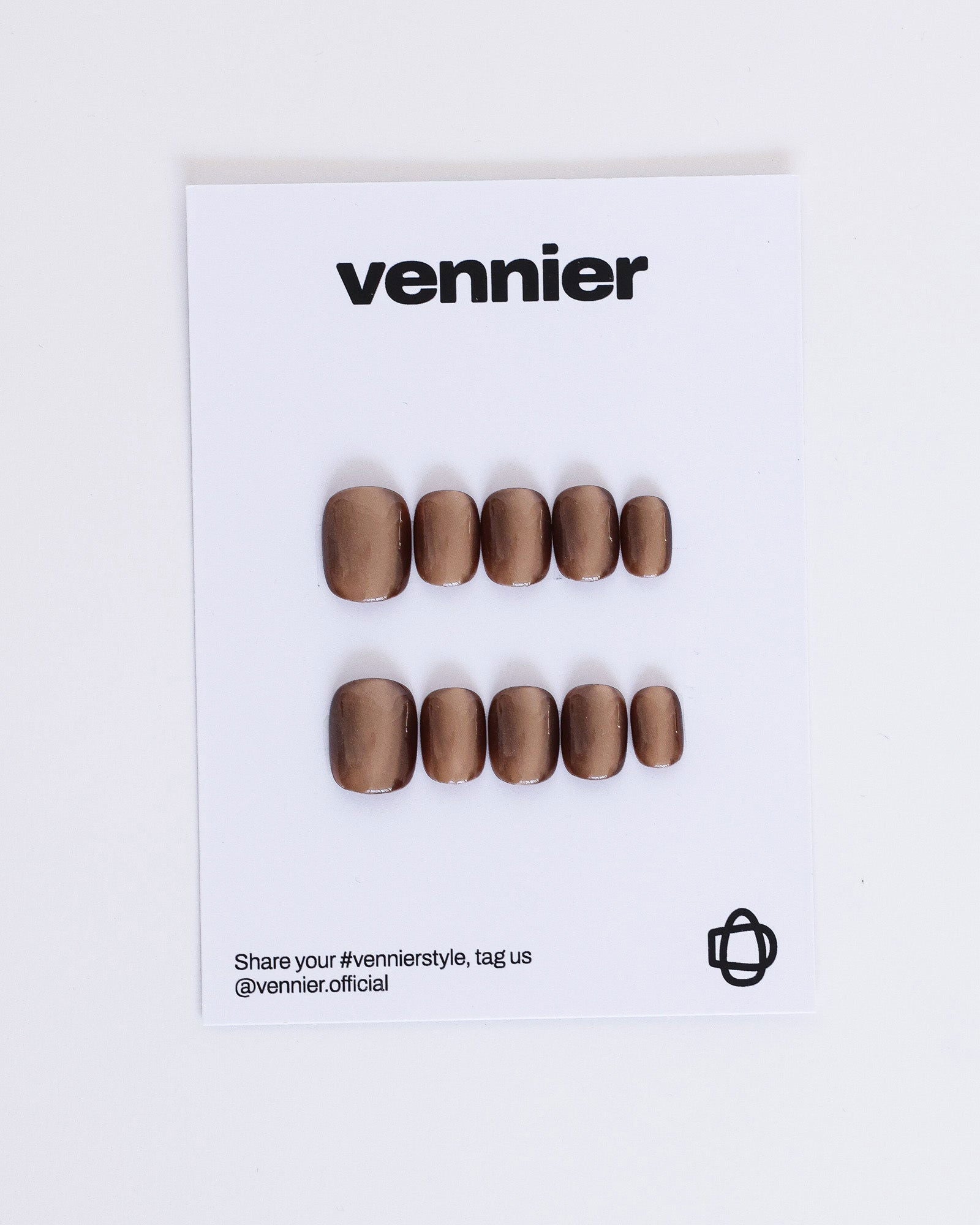 Golden Tea Cat Eye Press On Nails - Vennier - 