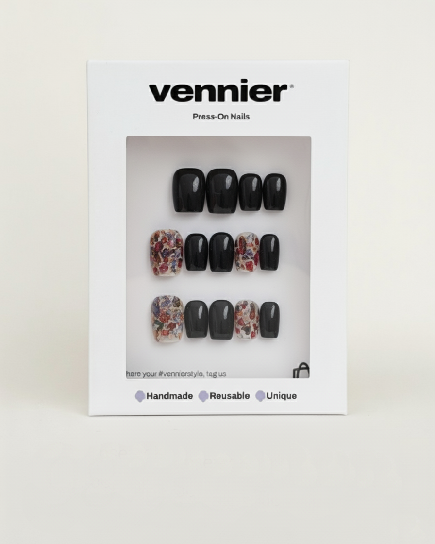 Midnight Gem Press Ons