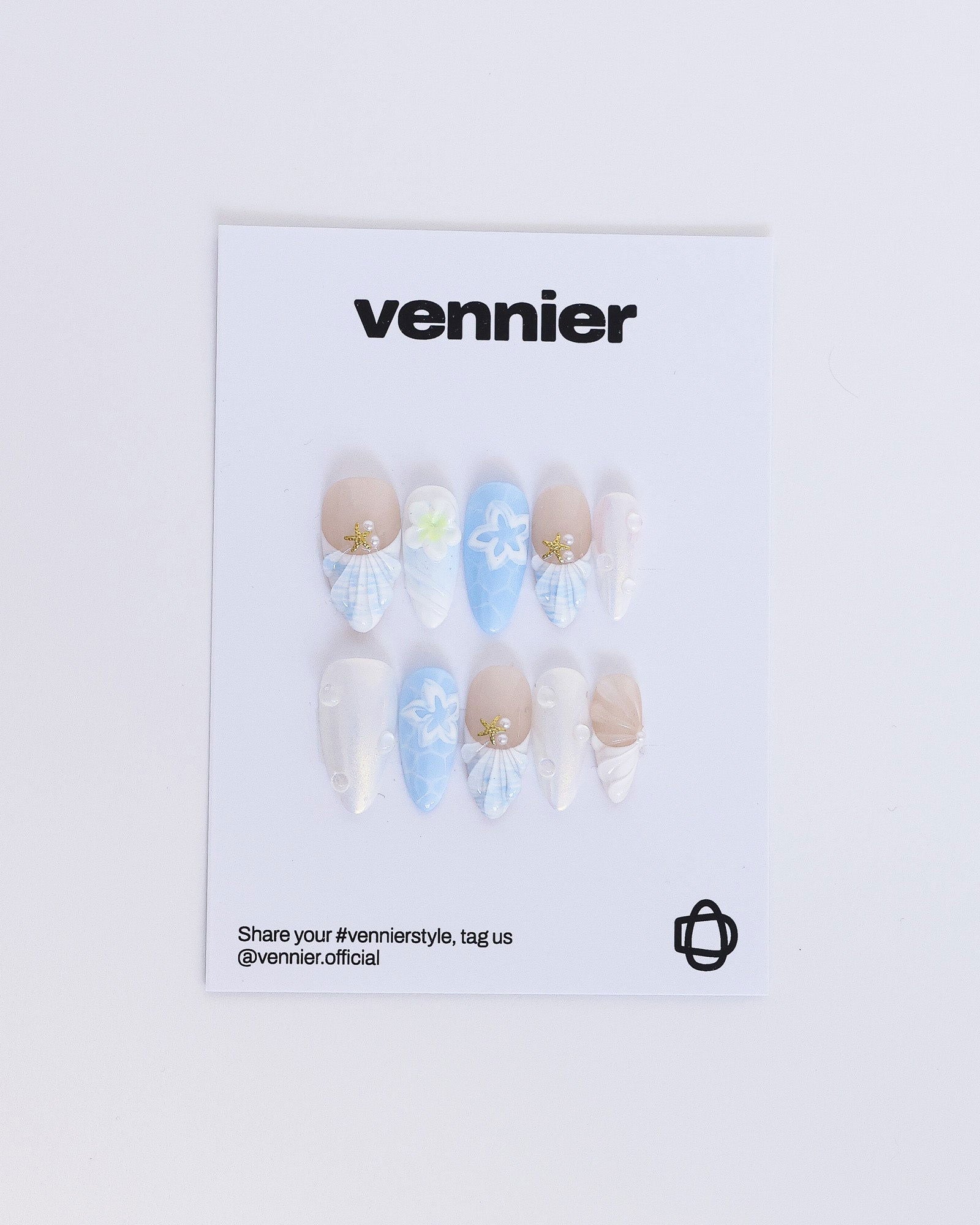 Ocean Breeze Press On Nails - Vennier - 