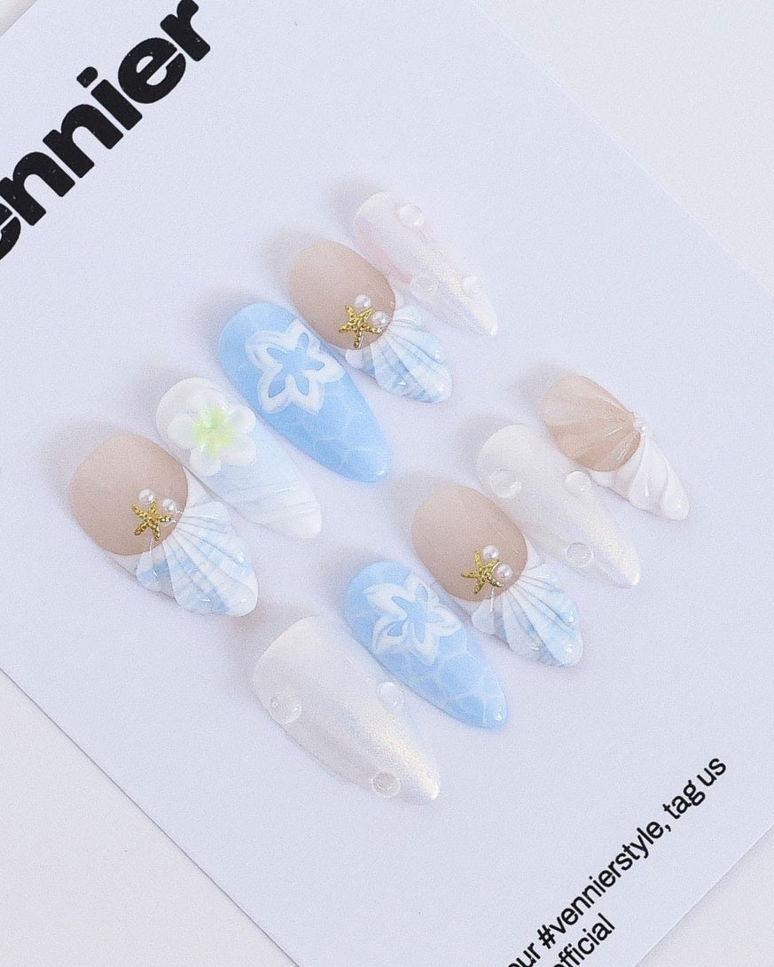 Ocean Breeze 3D Press Ons