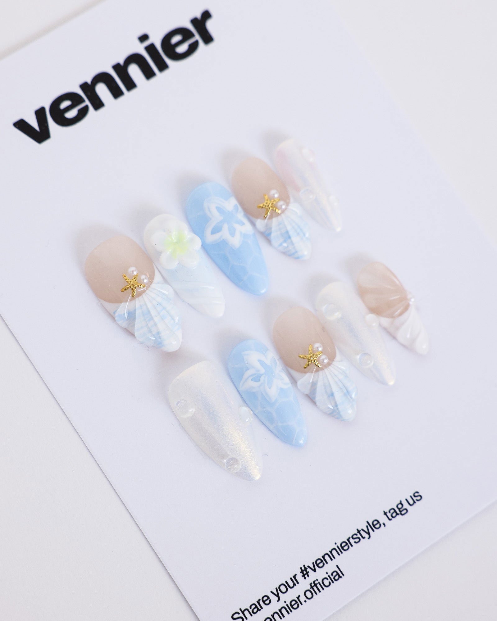 Ocean Breeze Press On Nails - Vennier - 