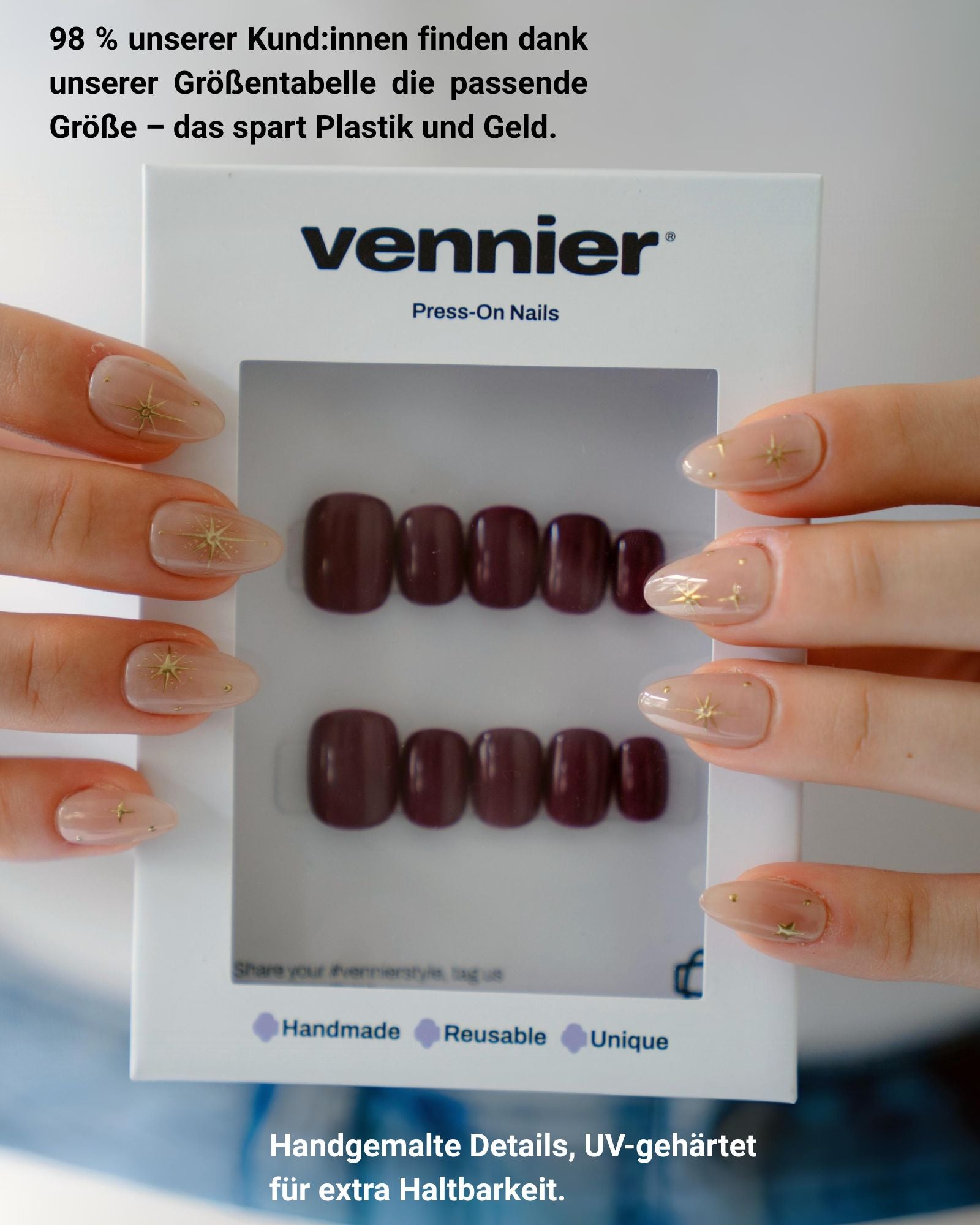 Merlot Wine Press On Nails