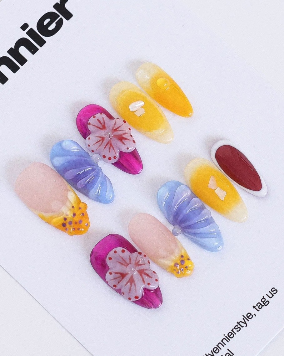 Sunset Hawai 3D Press Ons