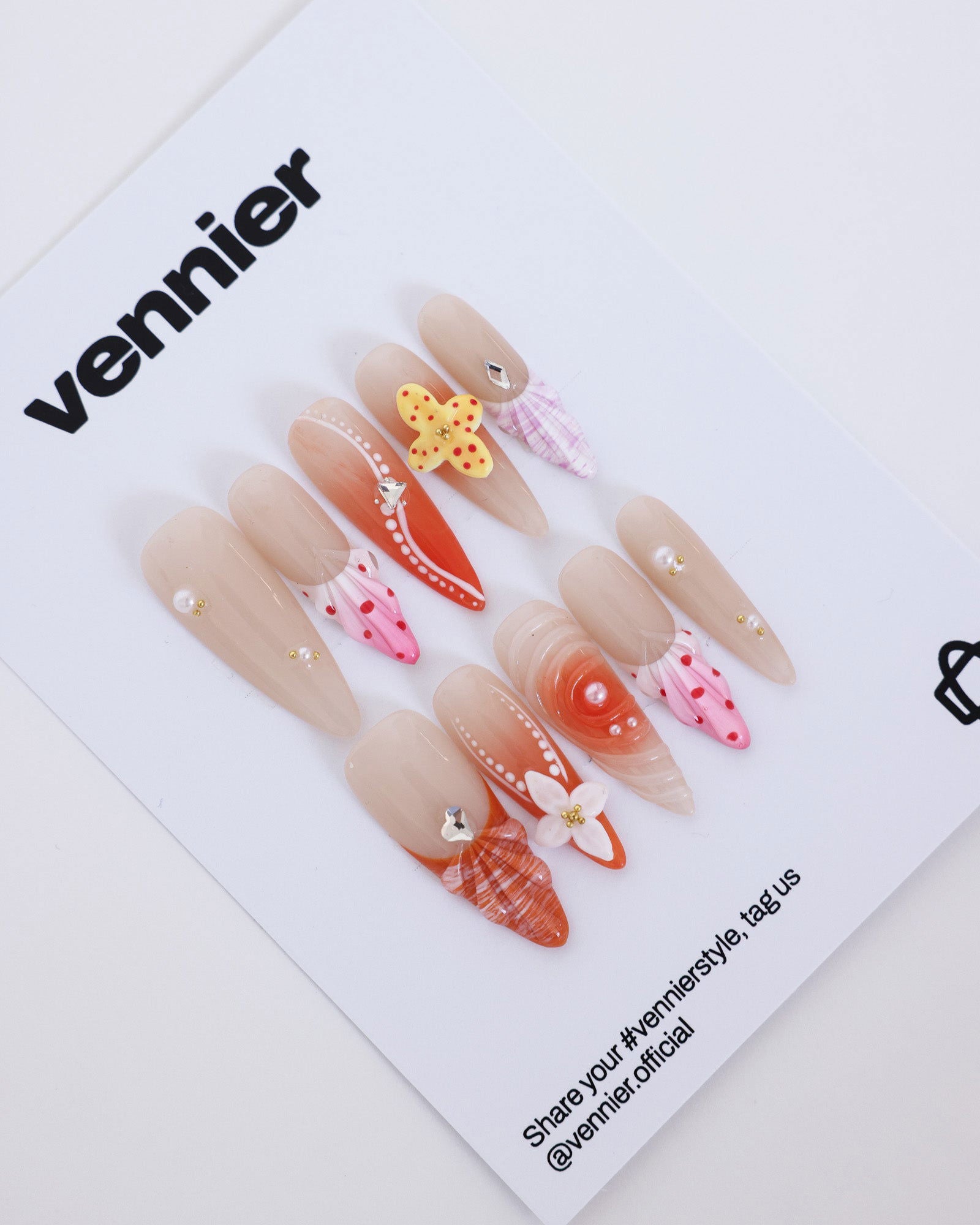 Tropical Bloom Press On Nails - Vennier - 