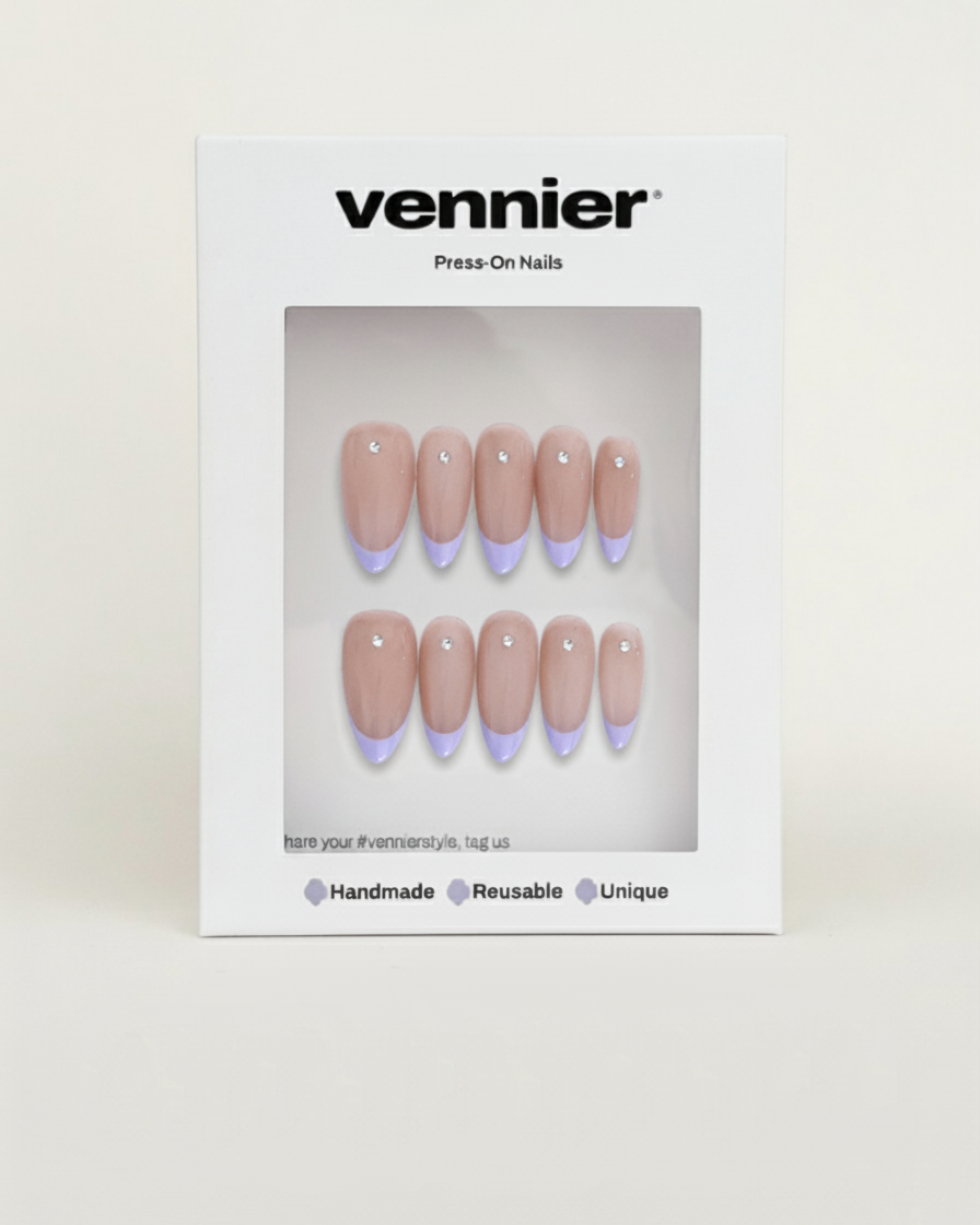 Violet Glimmer Press Ons