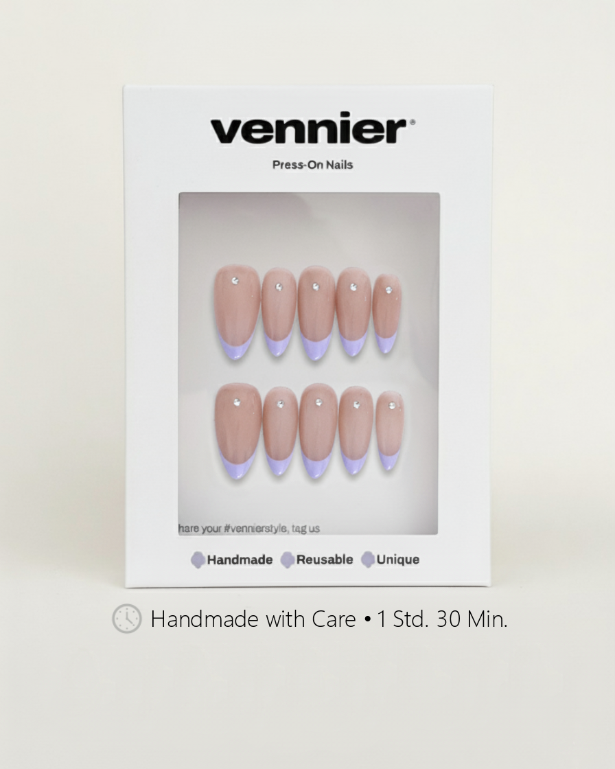 Violet Glimmer Press Ons