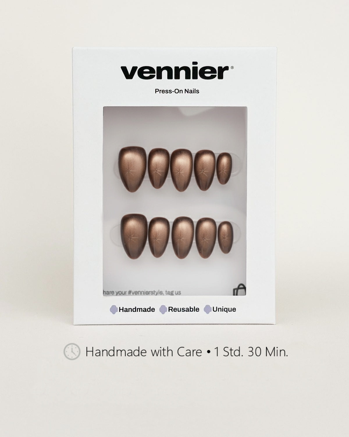 Chestnut Amber Press Ons