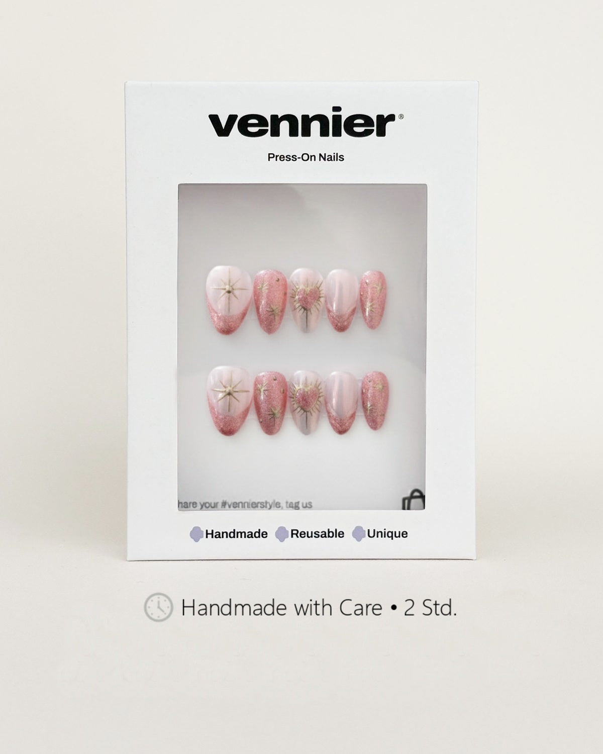 Rose Galaxy 3D Press Ons