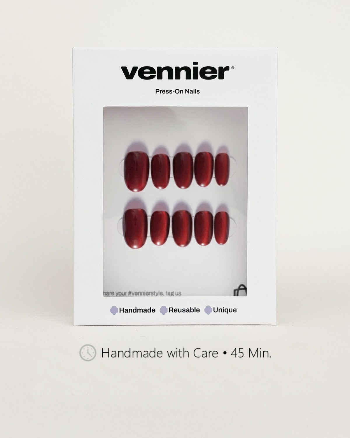 Ruby Flame Cat Eye Press Ons